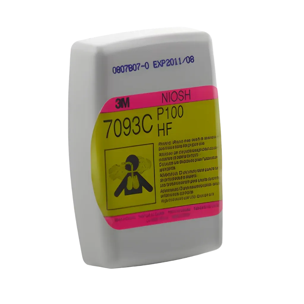 Cartucho/filtro P100 fluoruro de hidrógeno con alivio vapor orgánico y gas ácido 3M(TM), protección respiratoria, modelo 7093C C/2 PIEZAS